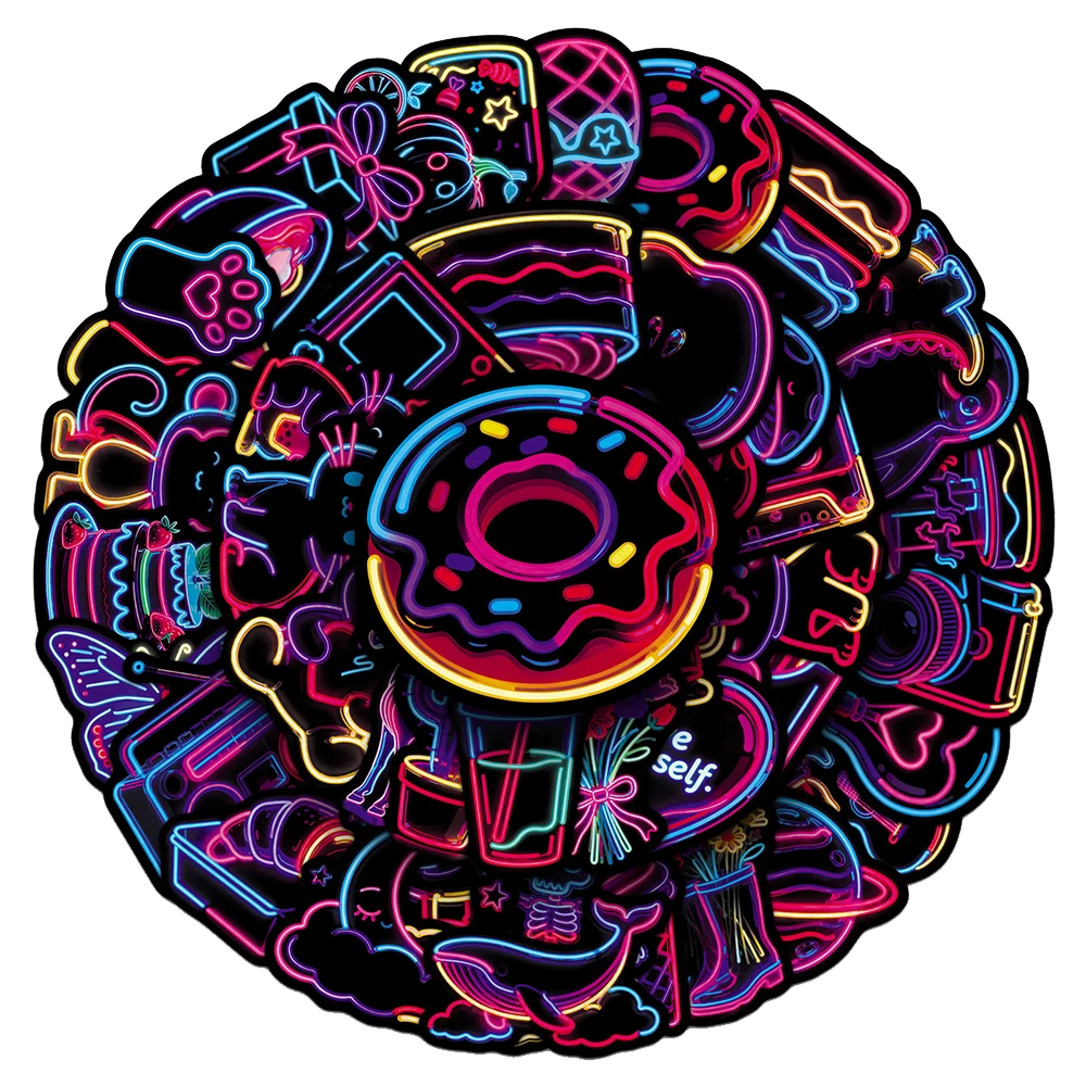 10/30/50 stücke Lustige Nette Neon Cartoon Graffiti Aufkleber Laptop Telefon Tagebuch Koffer Sammelalbum Dekoration Wasserdichte Aufkleber Aufkleber