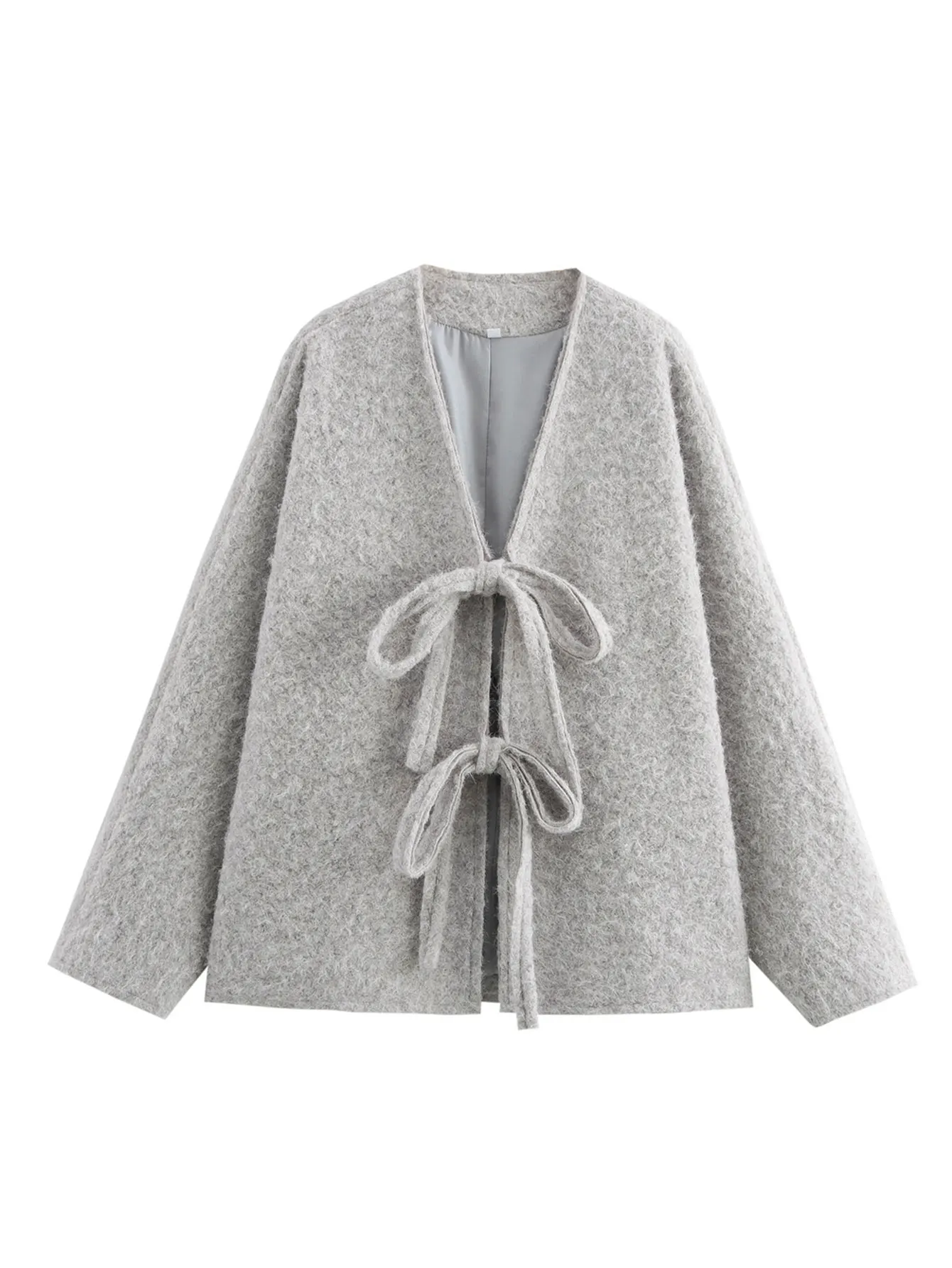 

Women's Long Sleeve Sweater Coat Autumn Winter Fashion Comfortable Plain Lace-Up Open Front Daily Outerwear