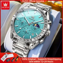 OLEVS Original Luxury Brand Watch Men 2024 NEW Multifunctional Chronograph Waterproof Luminous Trend Men's Wristwatches