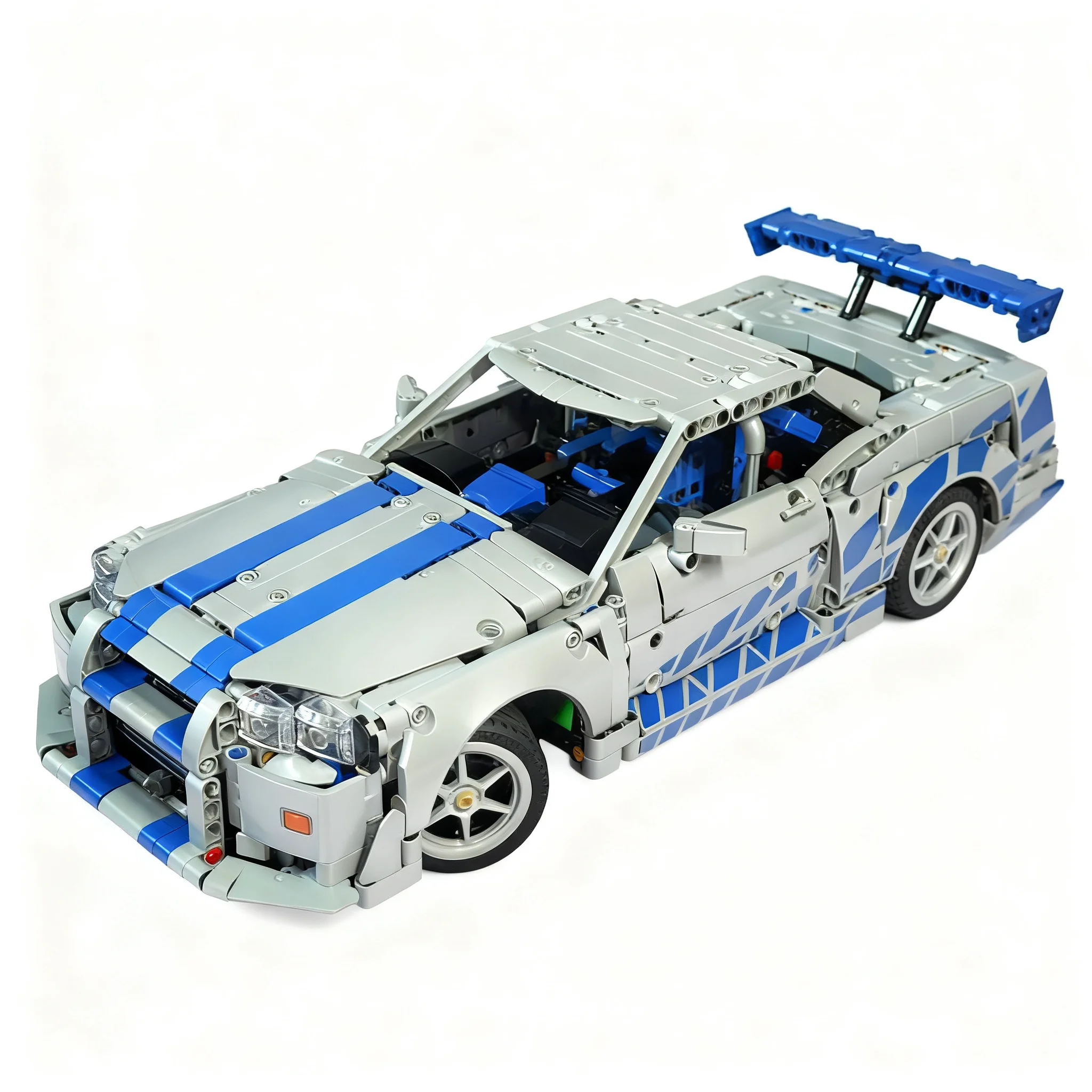 1359pcs MOC Technical Nissanes Skylines GT-R R34 RC MOD Model Building Blocks Christmas Gift Toys Construction Education Display