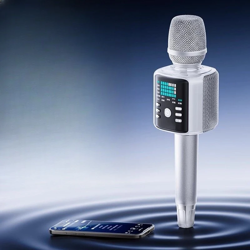 

microphone, microphone, stereo, sound card integrated, Bluetooth, live broadcast, singing, wireless, mobile phone, outdoor