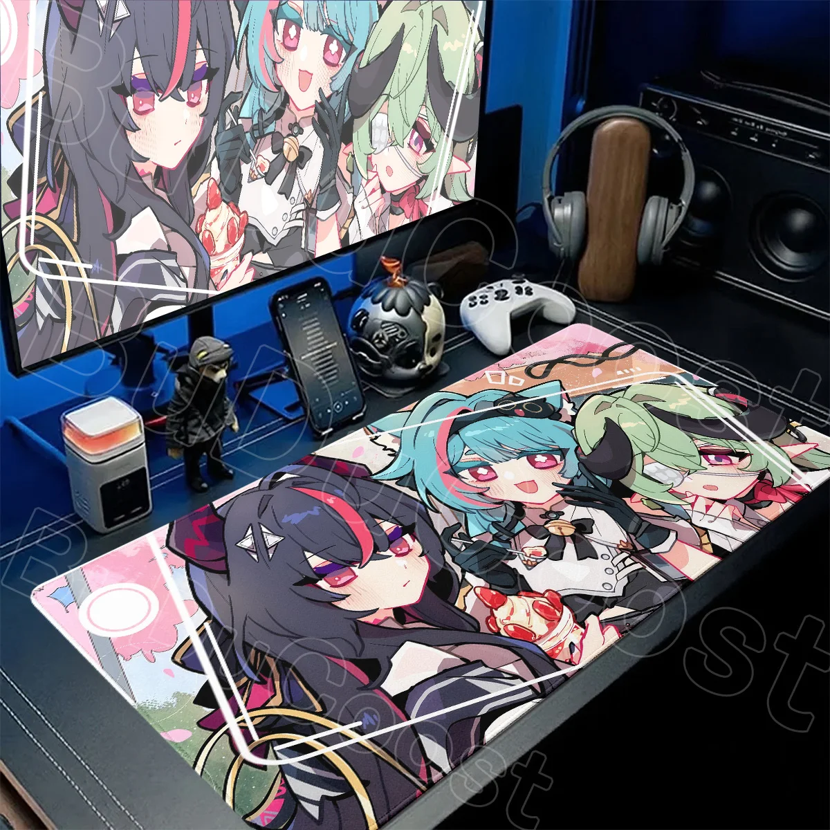 Anime Girl Shinku Oneiroi Mint Mousepad Cute Gaming NTE Office Desk Pad 1000x500mm Laptop Gamer Speed Keyboard Mat Rubber Carpet