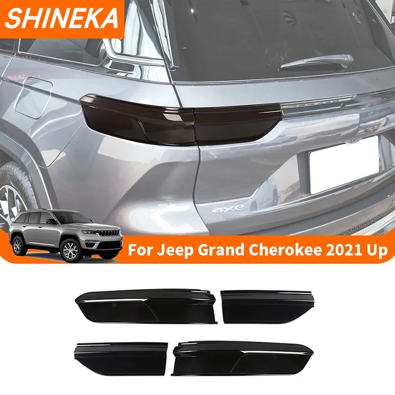 

SHINEKA Car Tail Light Lamp Decoration Cover For Jeep Grand Cherokee 2021 2022 2023 2024 Up Taillight Cover Exterior Accessories