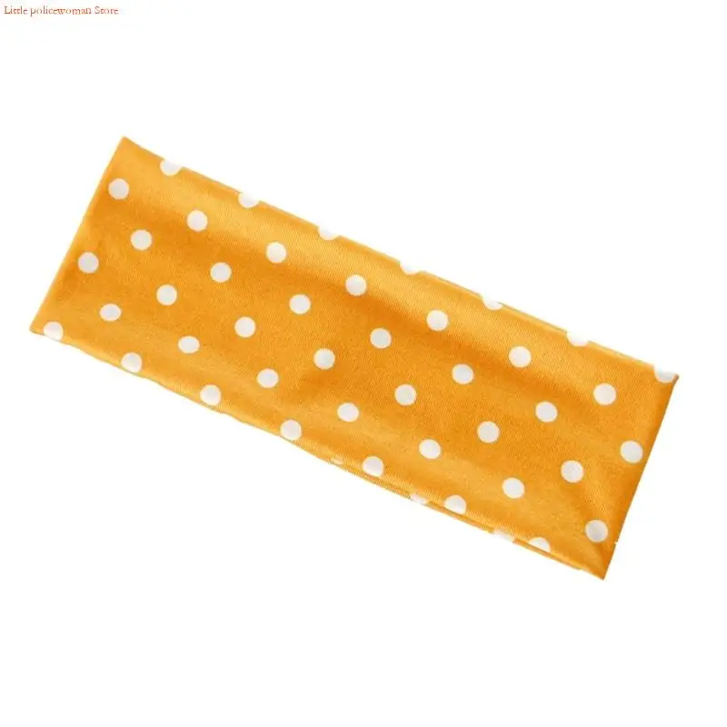 F92D Round Dot Pattern Elastic Hair Band Nonslip Workout Hairband Fashion Headdress For Women Lady Yoga Exercise