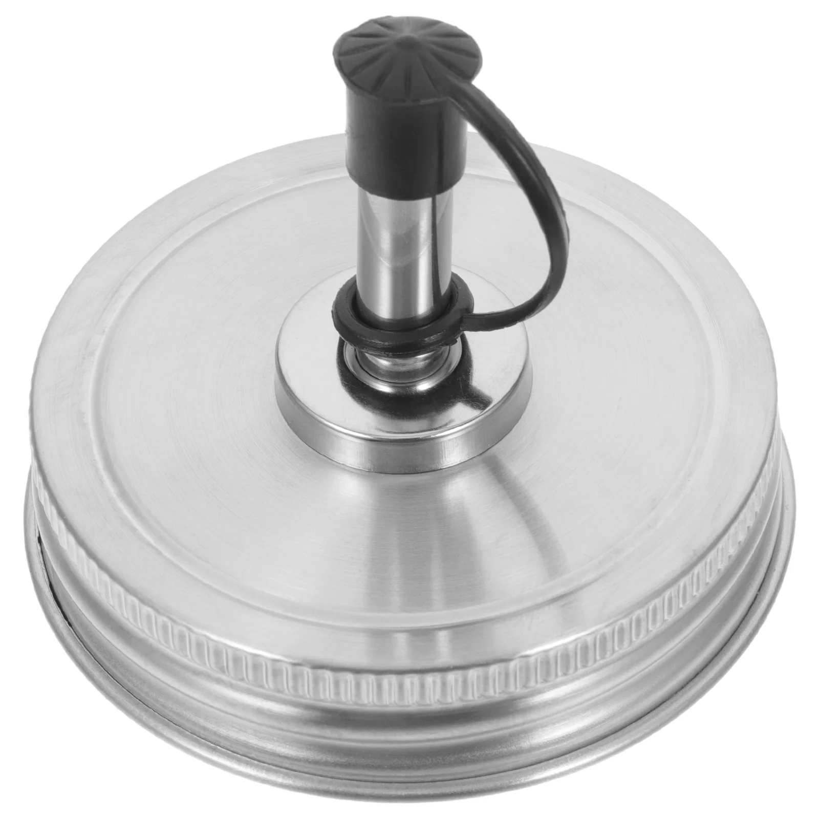 Stainless Steel Pouring Nozzle Oil Lid for Mason Jar Olive with Cover Lids Jars Wide Mouth Silica Gel Salad Dressing