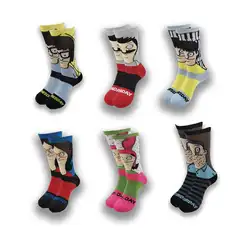 Calcetines de dibujos animados para hombre y mujer, calcetín con diseño divertido de Anime, novedad, para monopatín, Otoño e Invierno