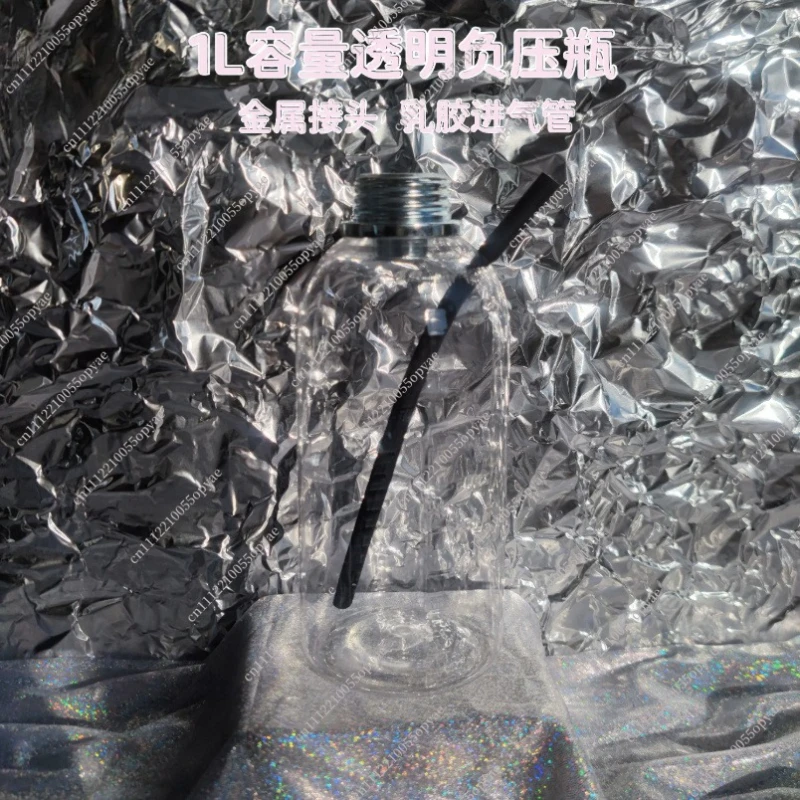 Negative Pressure Breath Control Bottle 1L Transparent with Metal Connector for Respiratory Mask Accessories