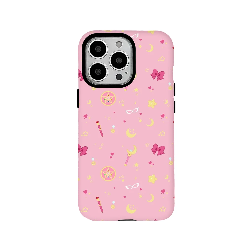 Magical Girl Pattern Phone Case Film Shell For IPhone 16 15 14 13 12 11 Pro Max Plus