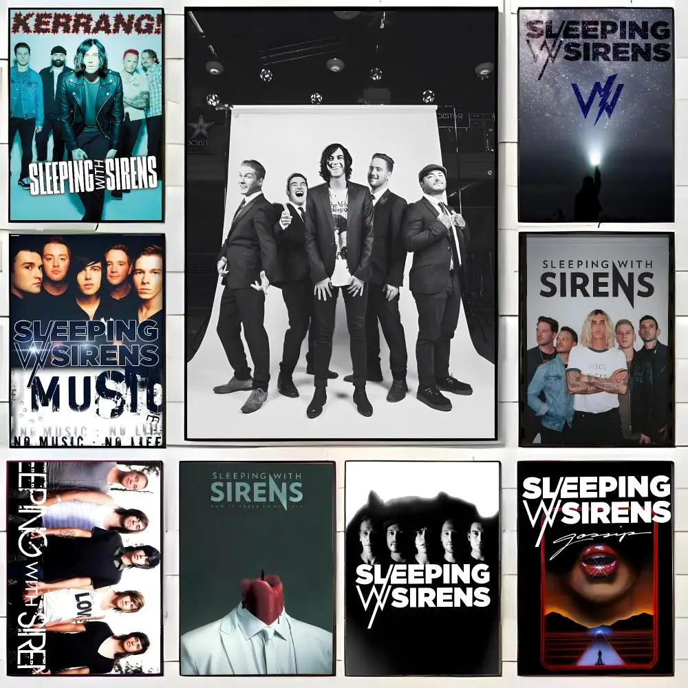 Sleeping With Sirens Poster HD Self-Adhesive Wall Decals For Living Room & Bedroom Home Decor Gift