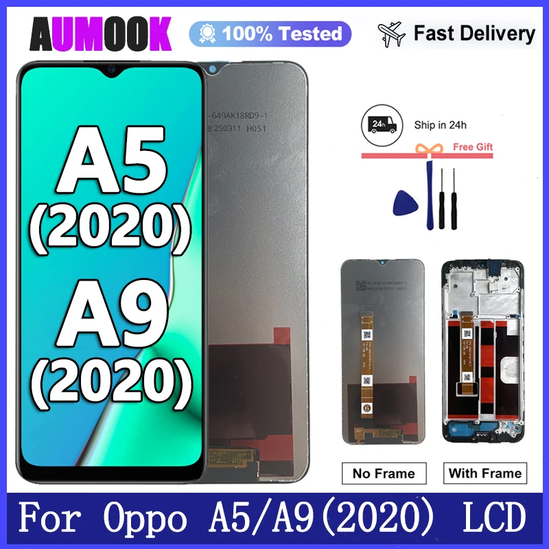 Novo Display de 6.5 polegadas para Oppo A9 2020, Tela LCD com Touch Screen e Digitalizador para Oppo A5 2020 / A9 2020, Substituição de Tela LCD.