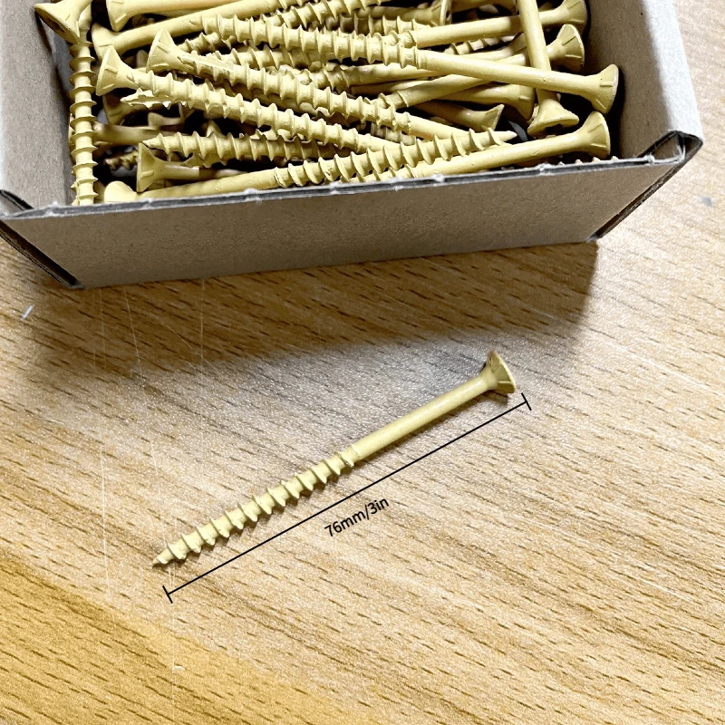 Deck Screws , #9 x 3-3 inch, 93PCS, Rust Resistant, Exterior Epoxy Coated, Outdoor Decking Screws, Drive Screw, T25 Bit Included