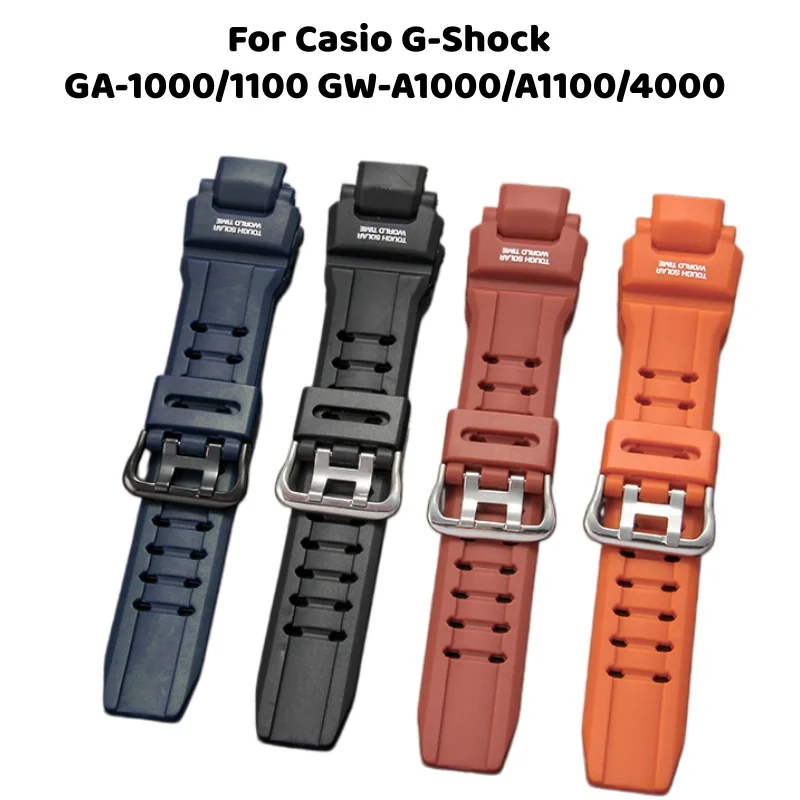 Convex Interface Silicone Watch Strap Rubber Watch Band for Casio G-Shock Gravity GA-1000 GA-1100 GW-A1000 GW-A1100 GW-4000