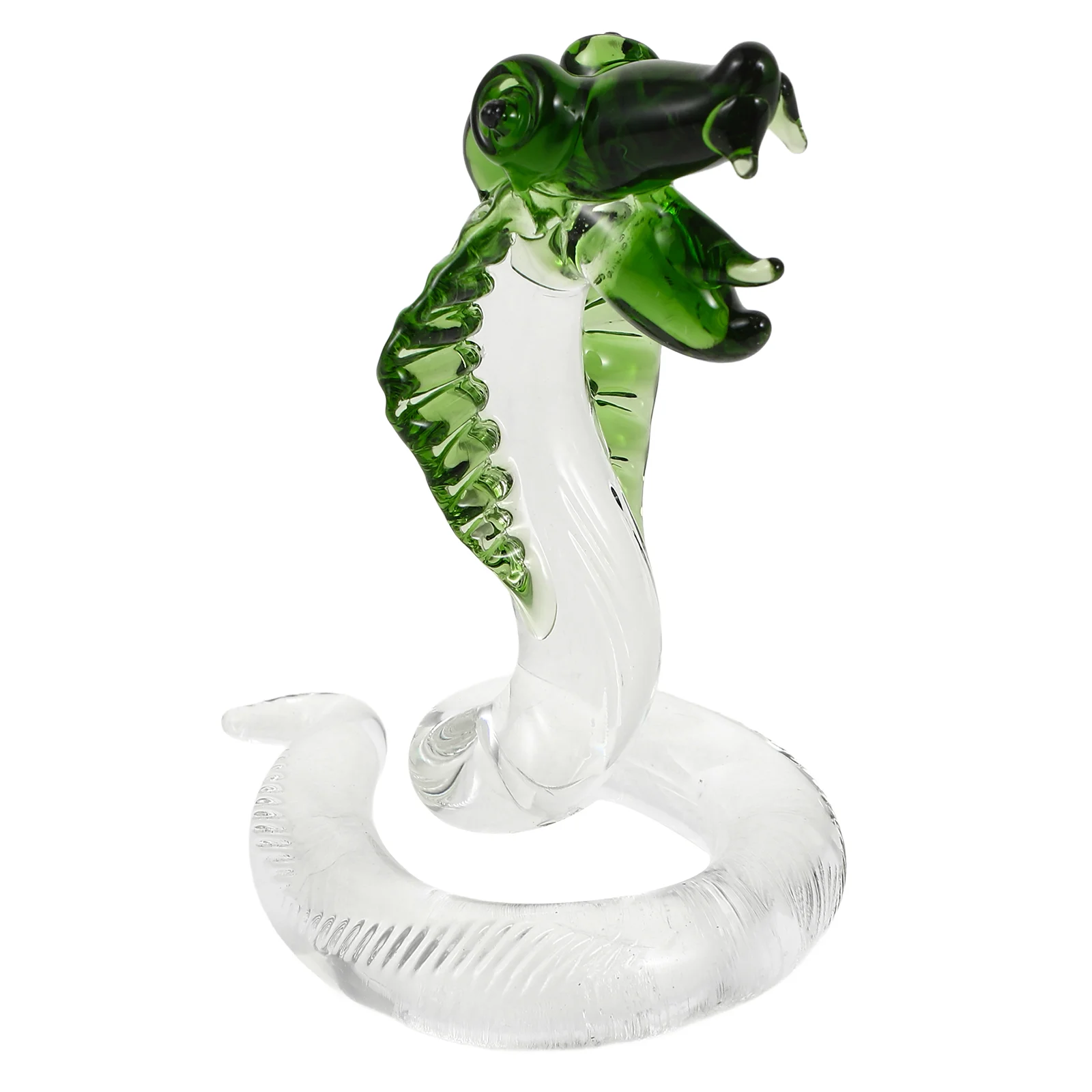 

Faux Snake Ornaments Office Shelves Glass Figurine Home Sculpture Baby Rack Shelf