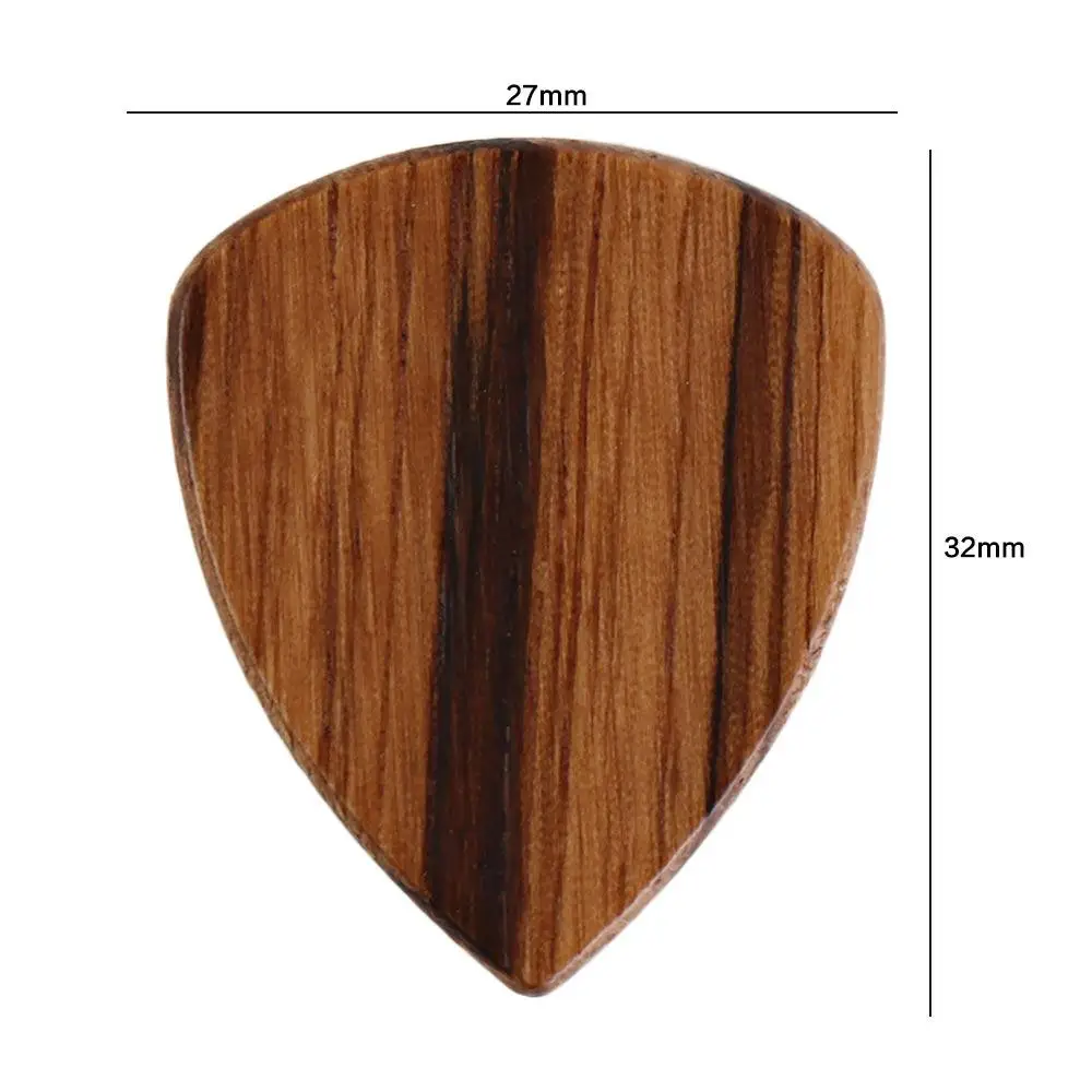 Red Black Sandalwood Hearted Shape For Ukulele Guitars Accessories Finger Pick Wooden Guitar Pick Acoustic Guitar Pick