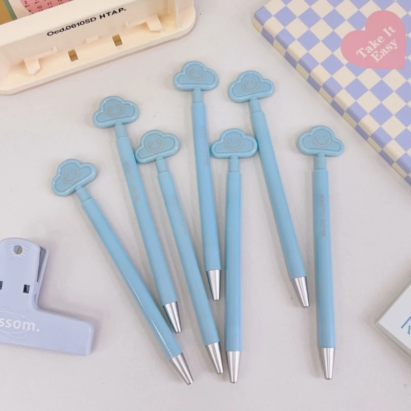 Bolígrafo Gel en forma nube, bolígrafos neutros secado rápido 0,5mm, bolígrafo retráctil, para