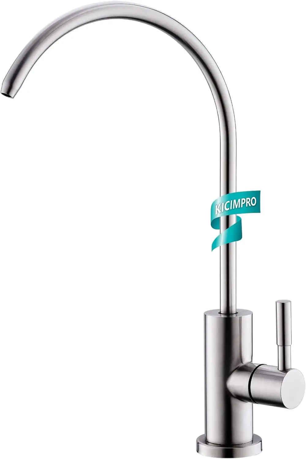 

Water Filter Faucet, 304 Stainless Steel, Brushed Nickel, Lead-Free, Fits Most RO Systems for Kitchen Sink