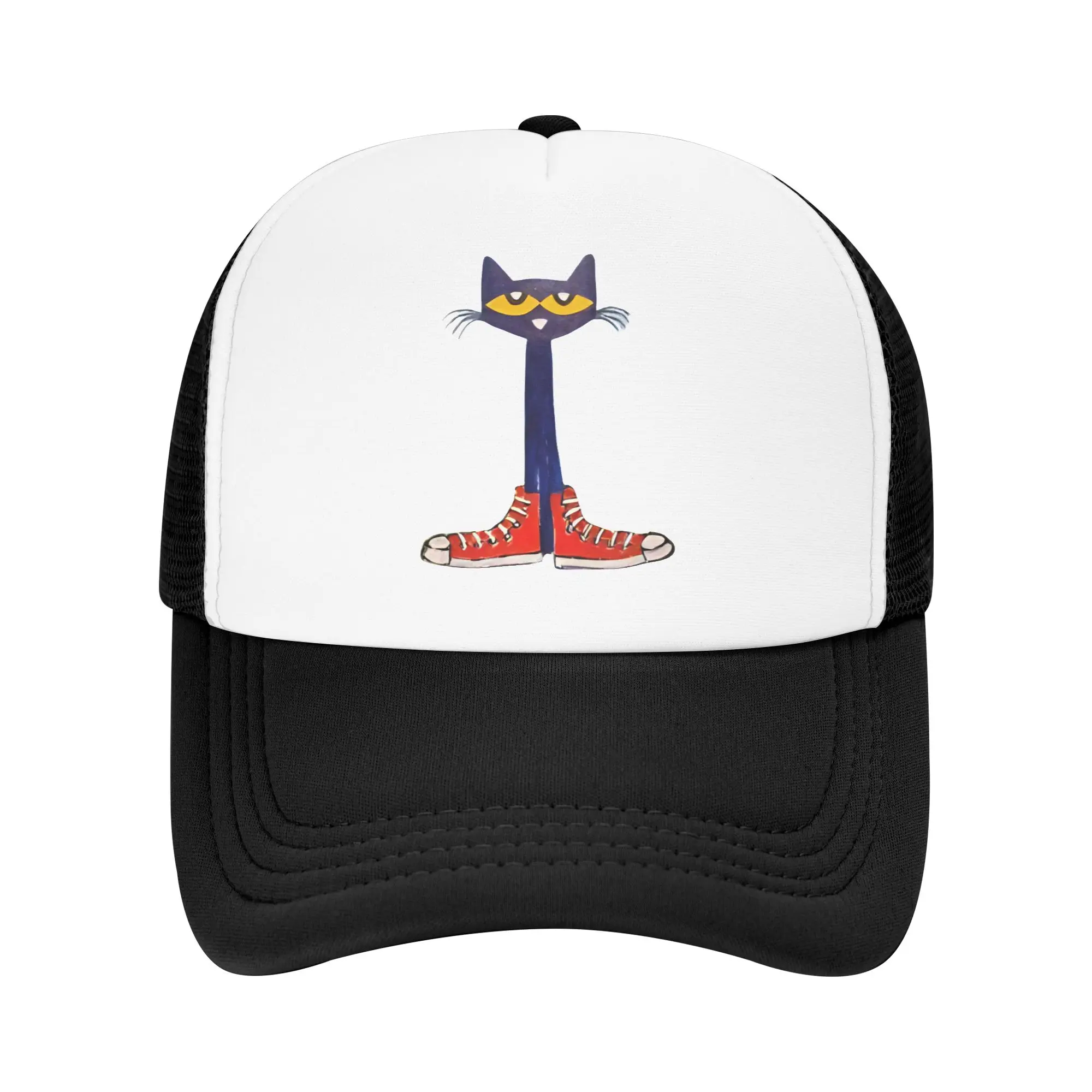 Adult Petes the Cat Standing   Trucker Caps Mesh Baseball Caps Snapback Caps  Hats Sun Hats Adjustable Sports Cap Summer