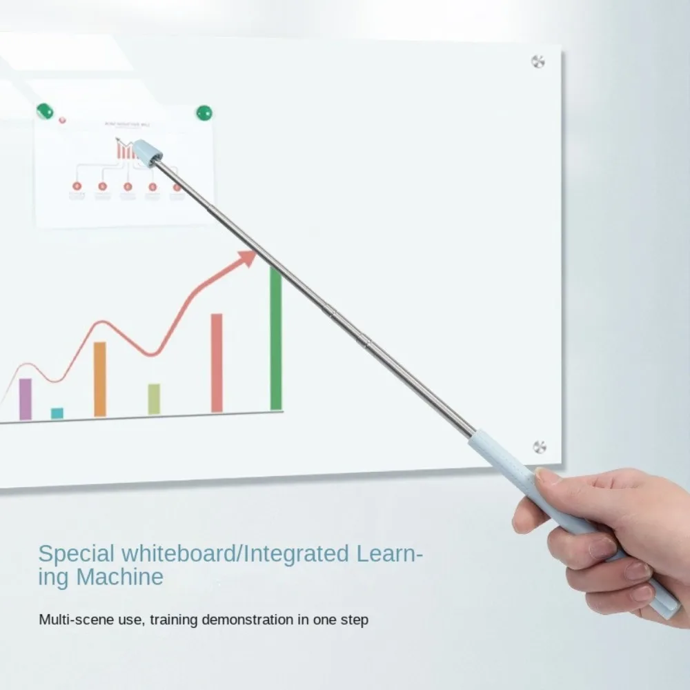 Stainless Steel Teaching Stick Retractable Telescopic Whiteboard Pointer Pen Non Touch Screen Multifunctional School Supplies