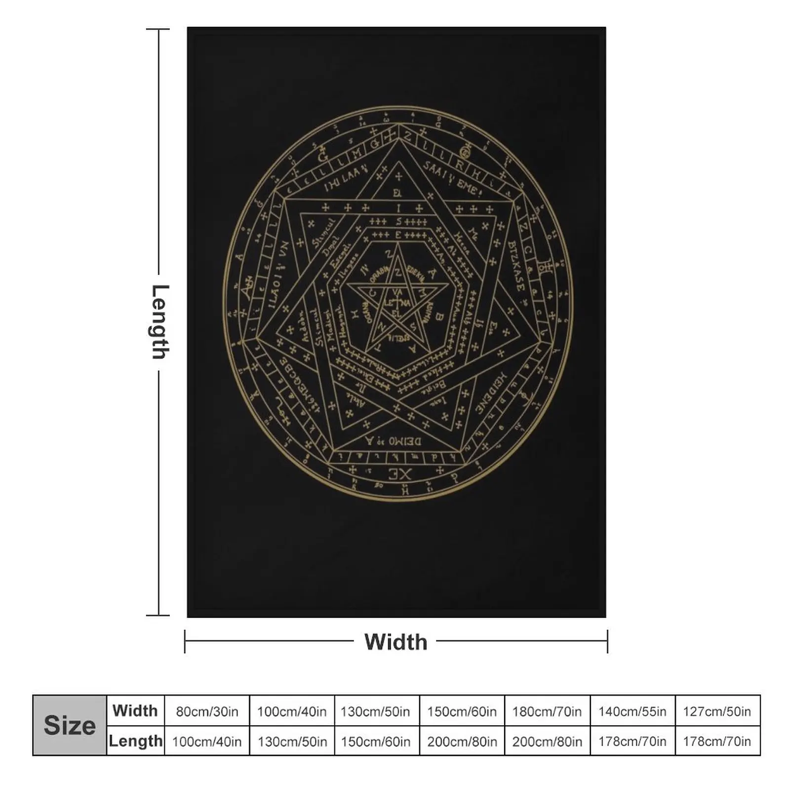 Sigillum Dei Aemeth Sigil of Ameth Enochian John Dee Symbol Throw Blanket Bed covers Soft Comforter Blankets