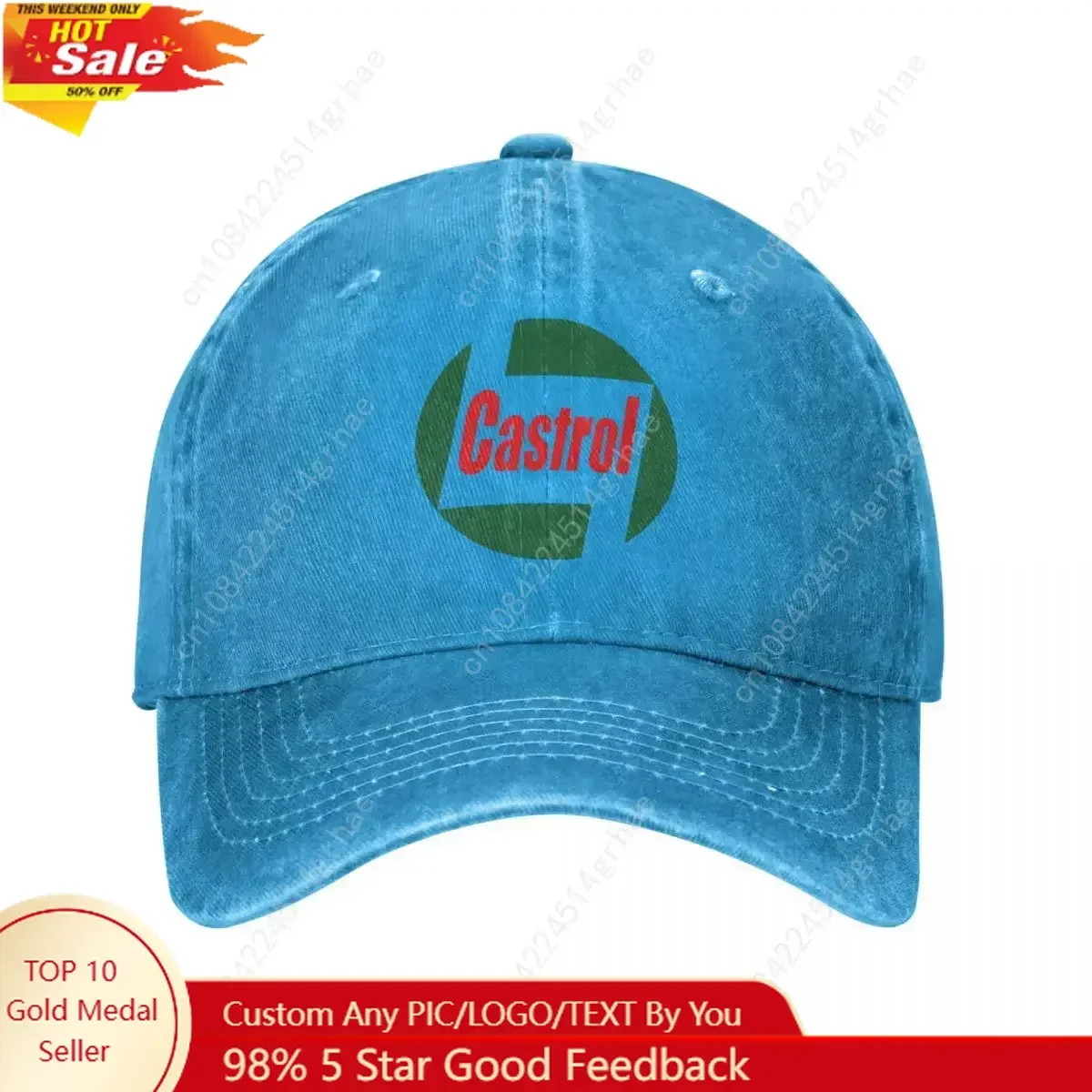 

Castrol Men Baseball Cap Retro Oil Gas Logo Car Motorsport Distressed Denim Washed Caps Hat Outdoor Adjustable Snapback Hat
