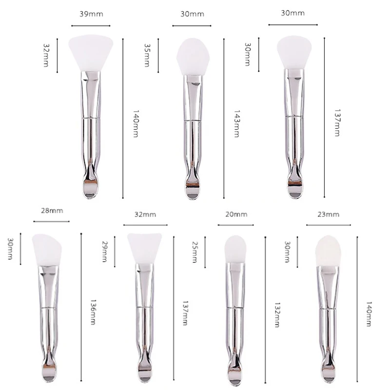 Ferramenta de Beleza estética Profissional Duplo-headed Silicone Escova Máscara Facial Rosto Massager Cuidados Com A Pele Escova Наборы для макияжа