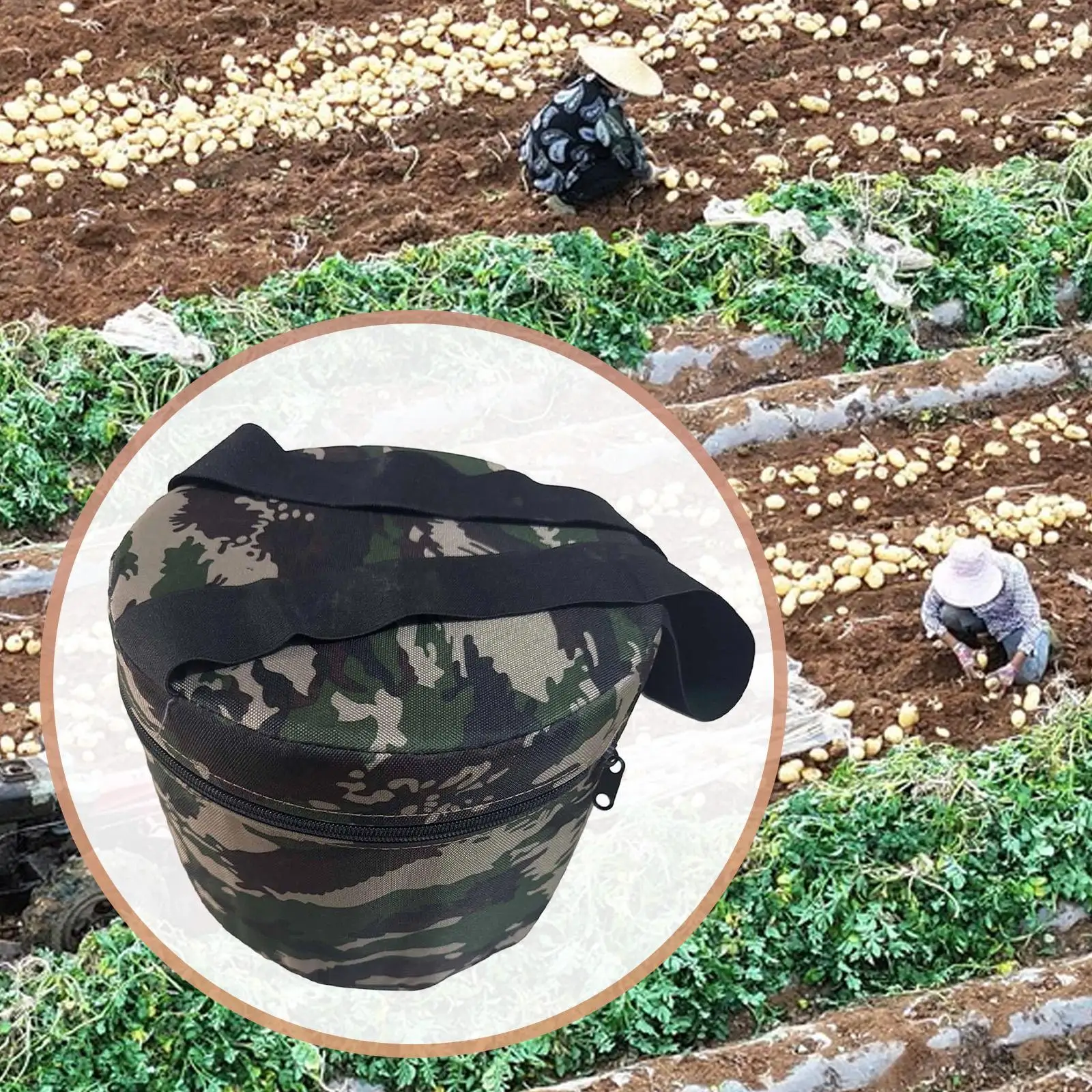 Wearable Garden Stool Small Round Stool with Elastic Strap Lightweight Portable