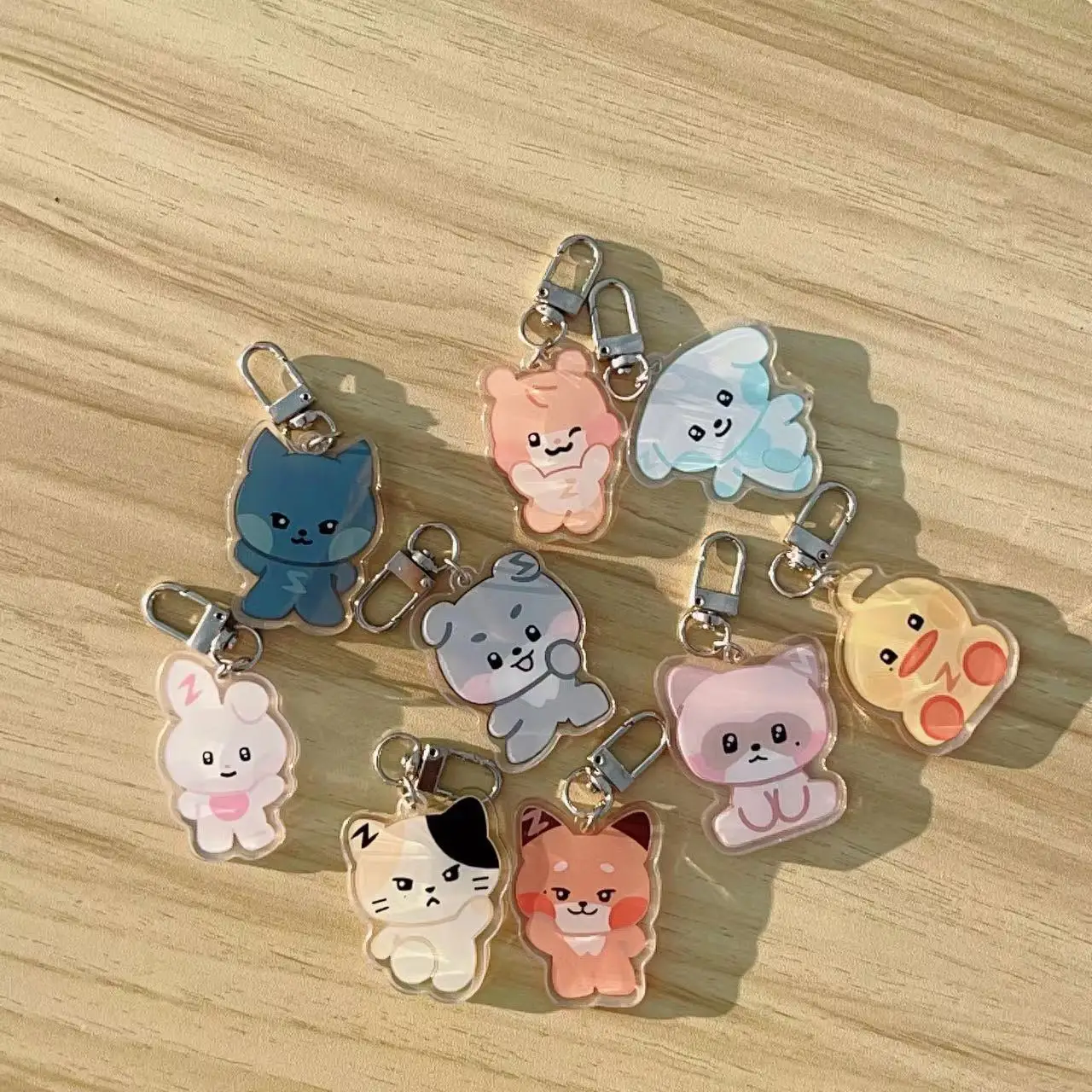 KPOP Zerobaseone Zeroni Animal Acrylic Keychian JiWoong GunWook GyuVin Fans Collection Keyring Pendant Taenini Binini Accessory