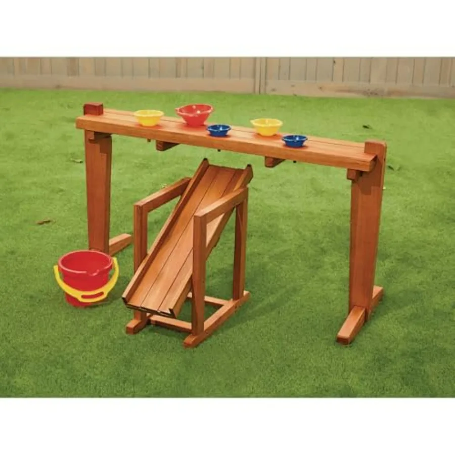 Outdoor Rack Slide Sand and Water Play Station with Plastic Base in Blue for Durable and Easy to Assemble