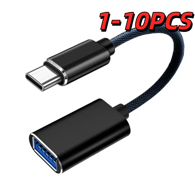 1-10PCS USB-C to USB Adapter, USB-C Male to USB Female OTG Data Cable, Suitable for MacBook Pro/Air, For iPhone 16 17 18Pro Max