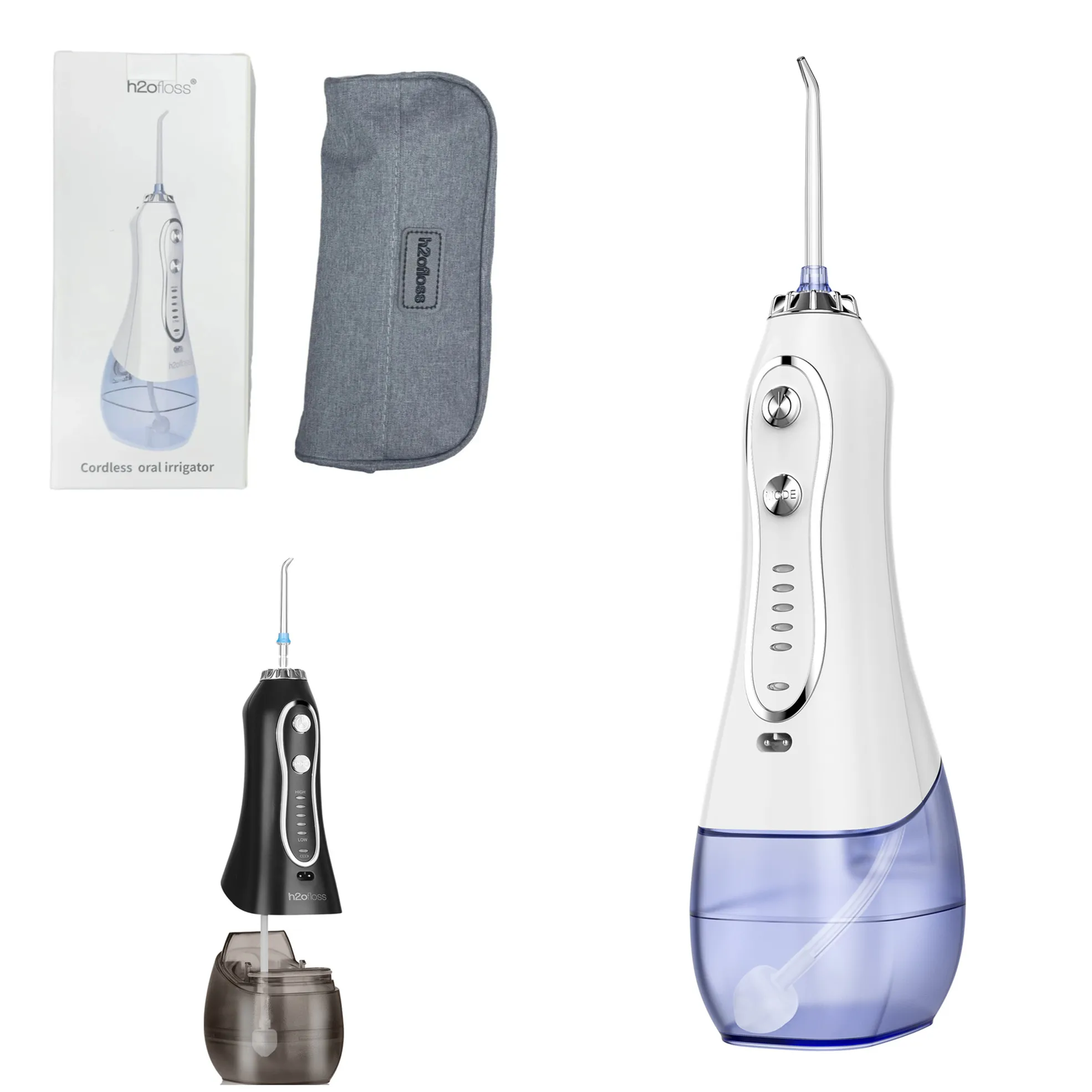 

1 Kit Rechargeable Cordless Water Irrigator For Teeth Environmental Plastic Body Portable Electric Dental Tools IPX7 DC 5V 1A