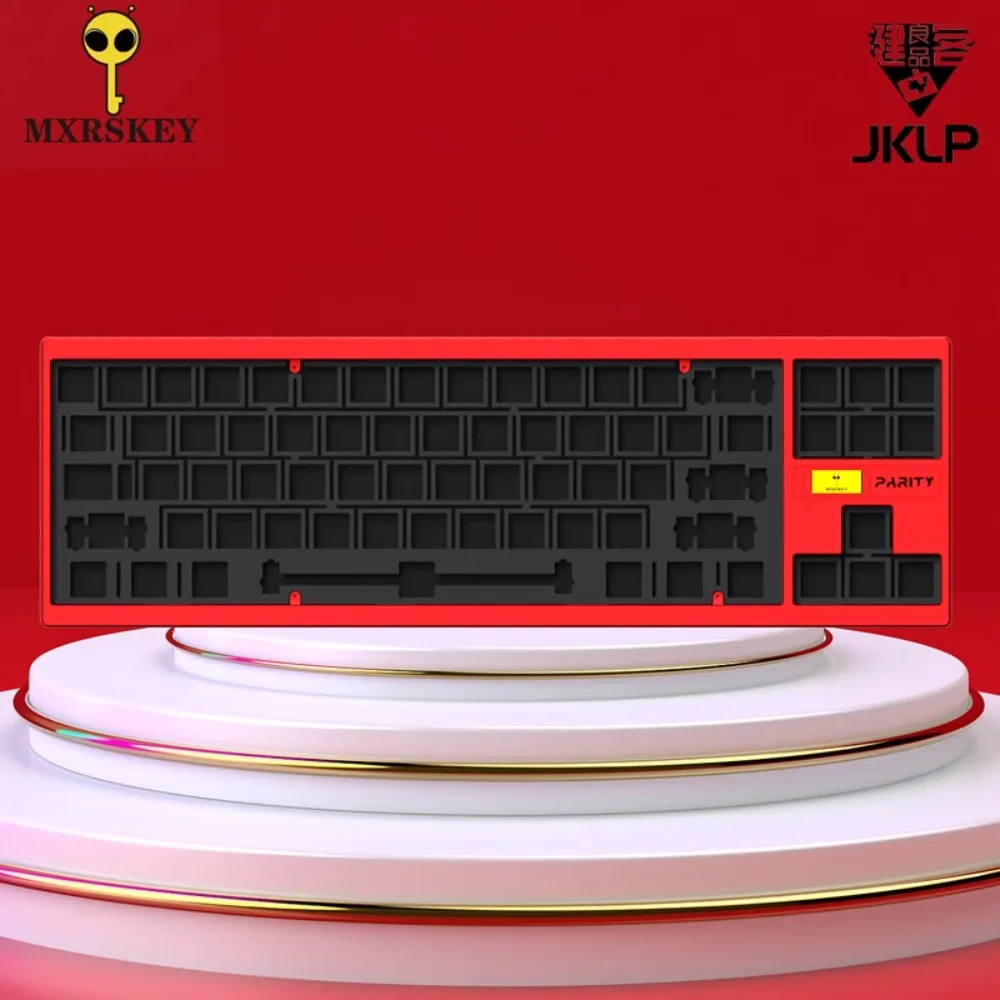 MXRSKEY Y70 Kit de teclado mecânico sem fio Bluetooth Junta Hot Swap Tela LED Personalizado 70% alumínio Teclado para jogos de escritório