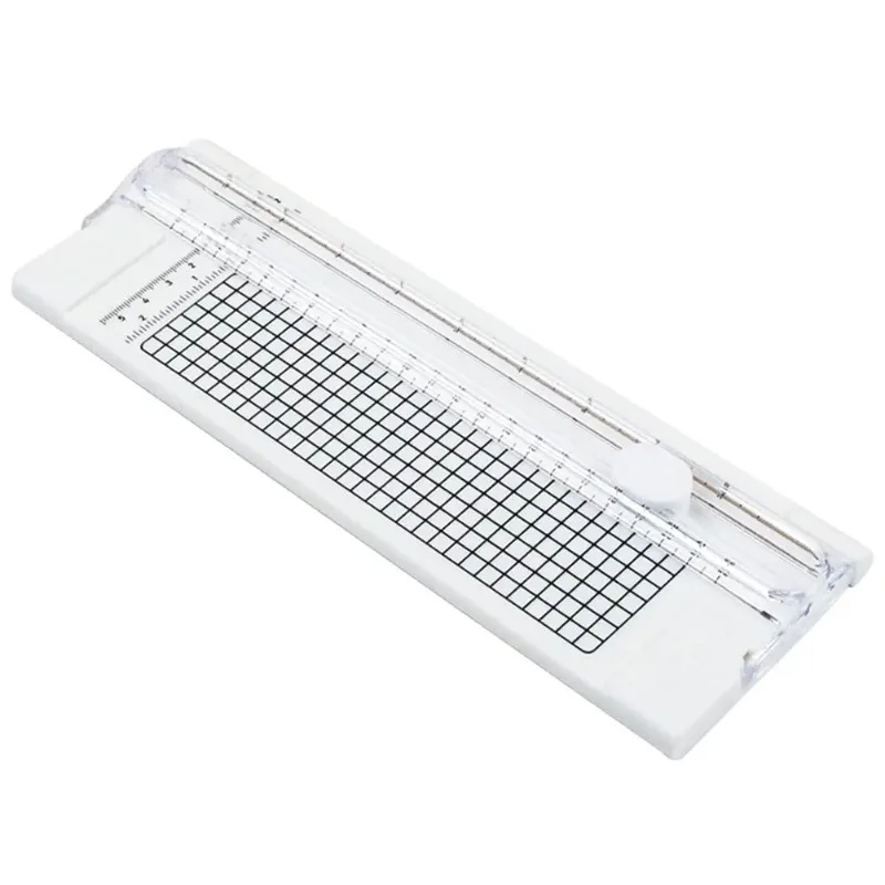 A4 Bidirectional Cutting Paper Cutter with Pull-out Ruler Scrapbook Trimmer Lightweight Cutting Machine School Home Stationery