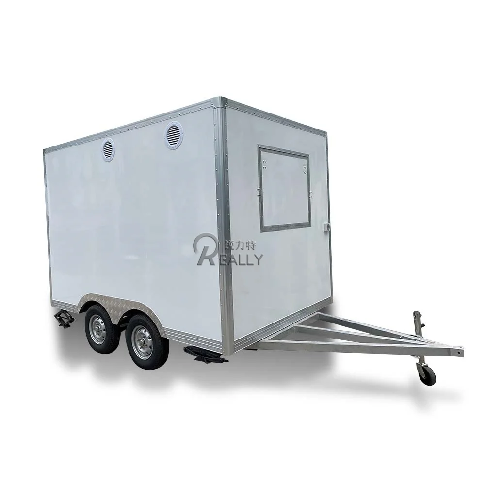 عربة مقطورات الطعام الجديدة للمطبخ المتنقل هوت دوج والشواء مجهزة بالكامل بمعايير الولايات المتحدة وفرن البيتزا والقهوة والآيس كريم وشاحنة الوجبات السريعة