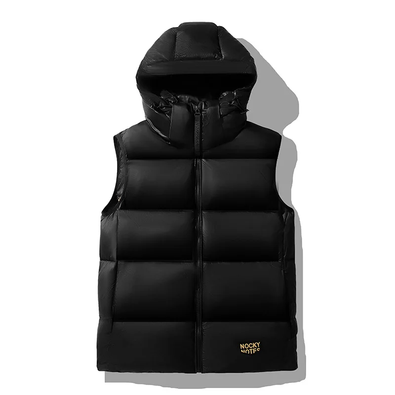 Winter Trendy Brand Down Vest For Men's Trendy White Duck Down Black Gold Down Jacket Vest Jacket For Warmth Down Jacket