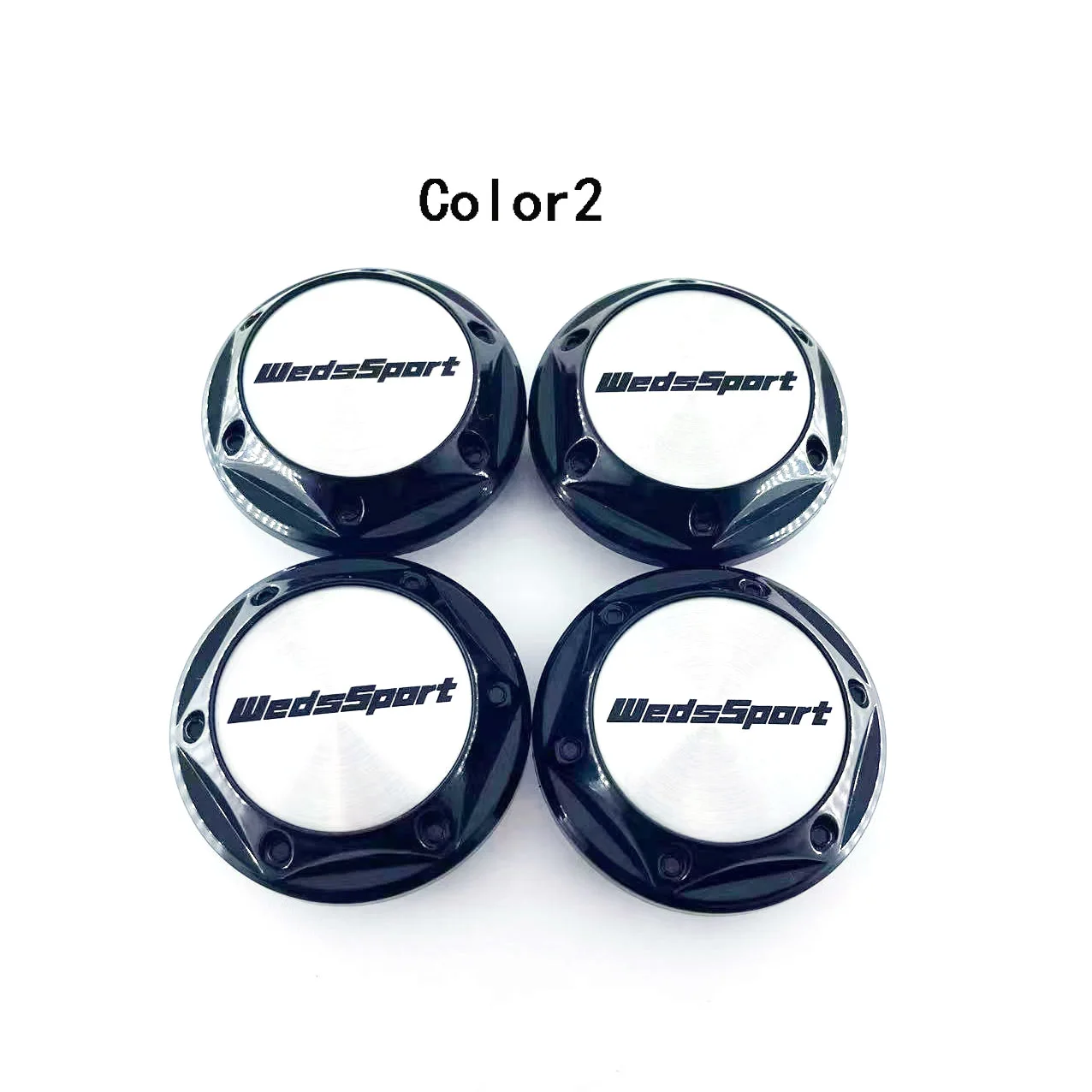 4PCS/lot 67MM Car 5Color Wheel Center Hub Caps for SPORT Logo chrome