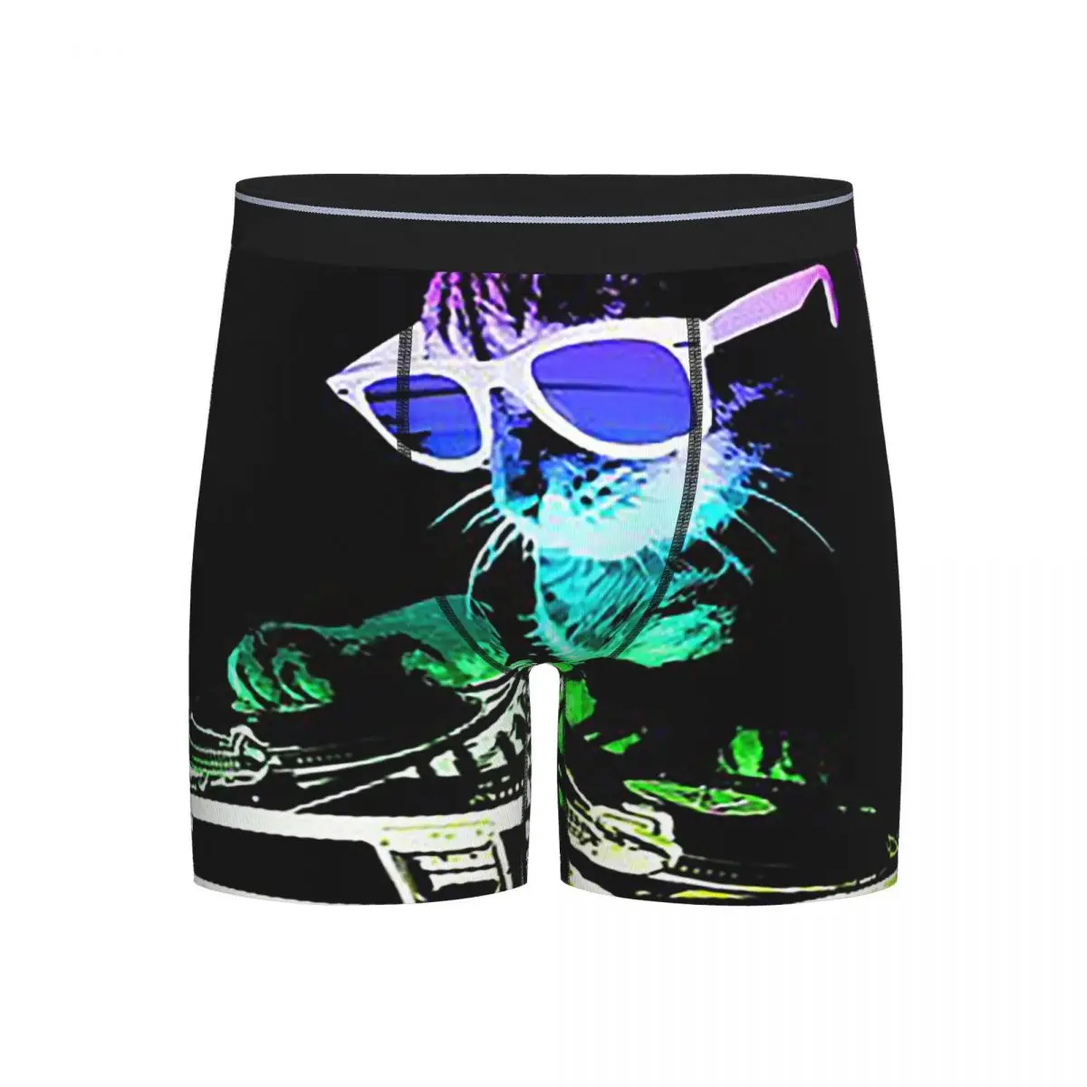 

Длинные трусы-боксеры, шорты House Cat Rainbow Dj Kitty, мужские трусы, мягкое нижнее белье для мужчин, подарок бойфренду