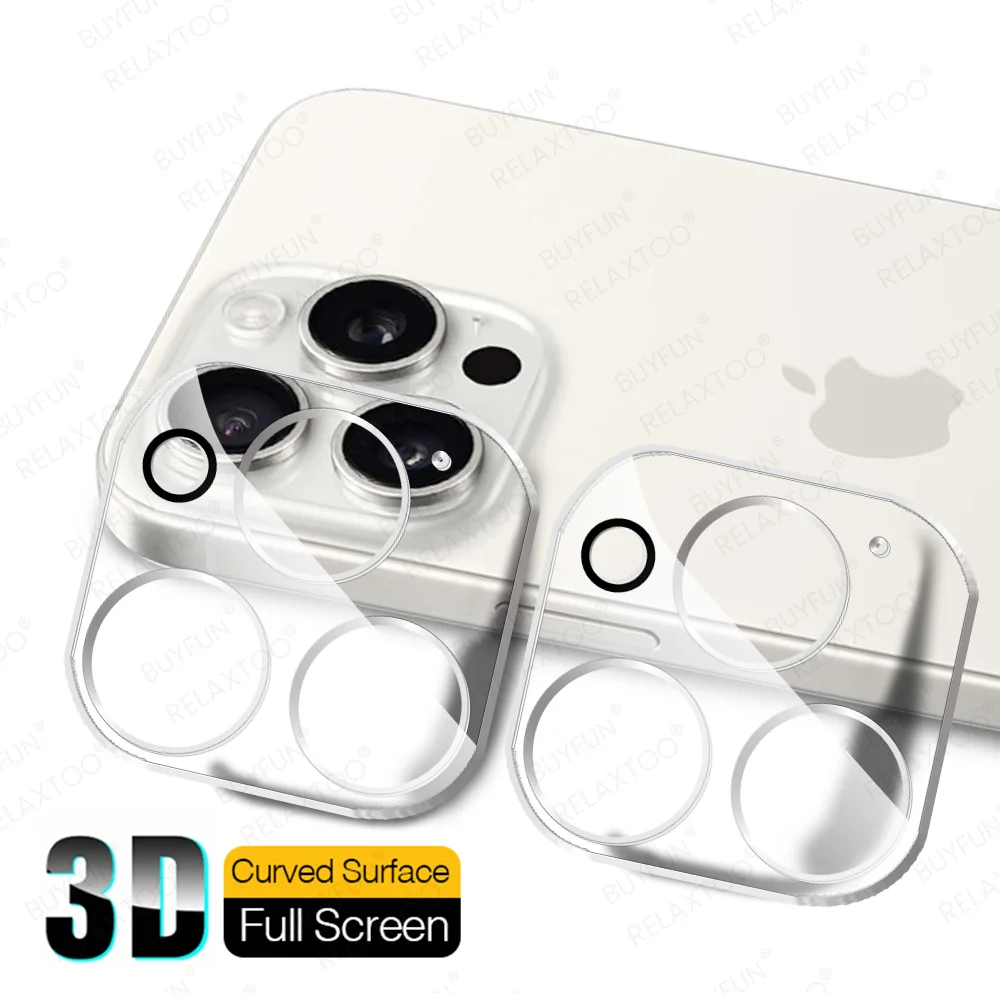 투명 카메라 유리 보호대, 렌즈 케이스 보호 커버, 아이폰 16 프로 맥스, 아이폰 16 플러스, 아이폰 16 프로, 16 프로 맥스, 3D, 2 개