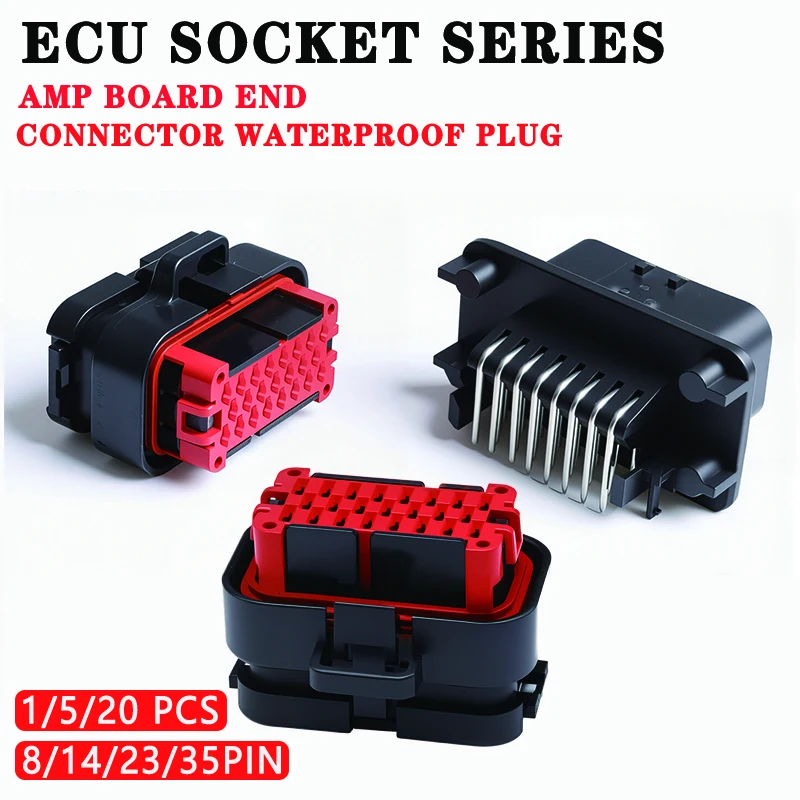 1/5/20PCS ECU Controller 8 14 23 35Pin Positions AMPSEAL PCB Mount Housing Plug Header Vertical Male Connector 776228-1 770680-1