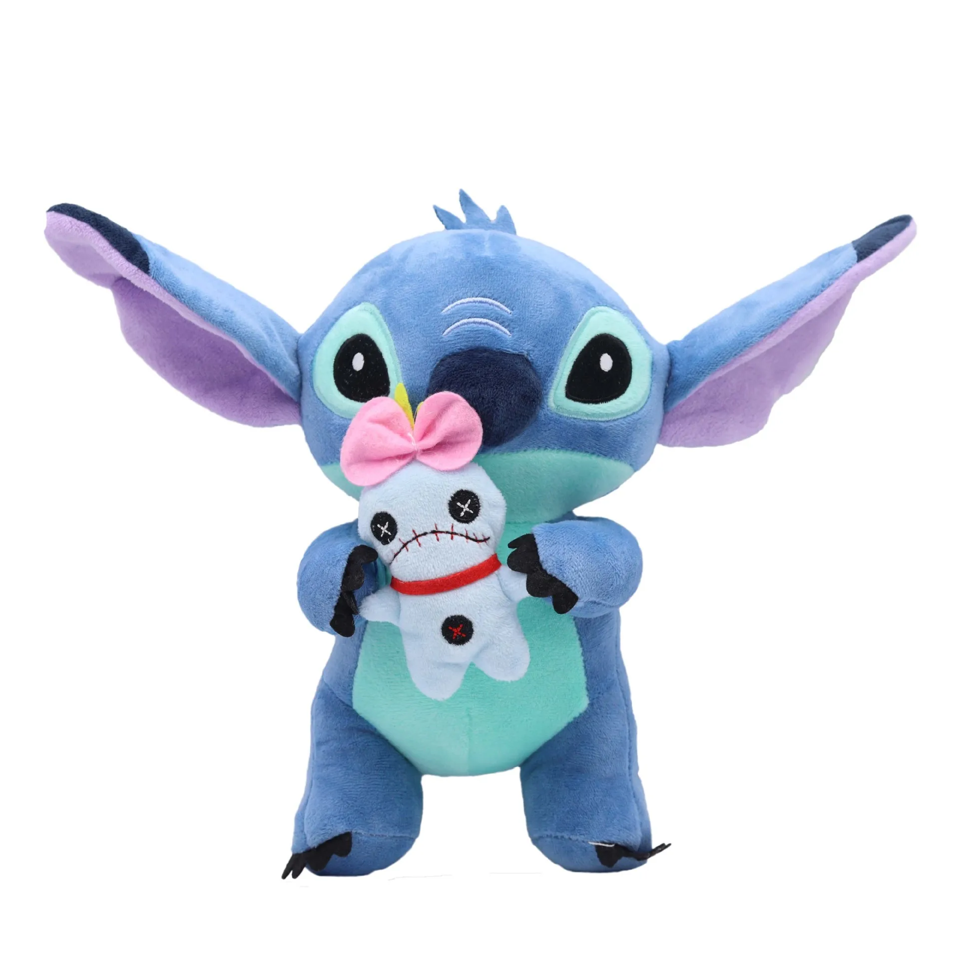 25cm 22cm Disney Stitch Angel Plush Cute Anime Cartoon Toys Dolls Plush Car Desk Decoration Birthday Gifts For Children Kid Fan