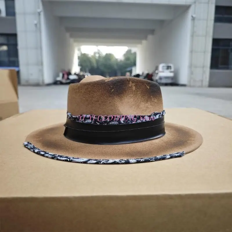 

N5KF Стильная шерстяная шляпа мягкая дышащая теплая шляпа шляпа для мужчин и женщин с линейкой головой для получения черепа на и