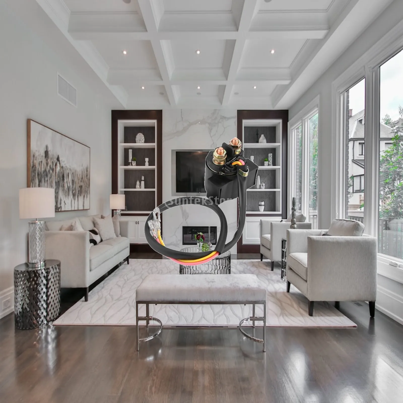 Sturdy Starter Solenoid Relay Switch 12V Plastic Electrical Replacement for Honda TRX300 TRX250 TRX250EX ATV