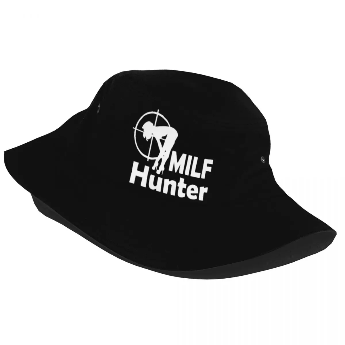 Milf Hunter Bucket Hats Summer Travel Headwear Merchandise Fishing Hats for Outdoor Sport Women Bob Foldable