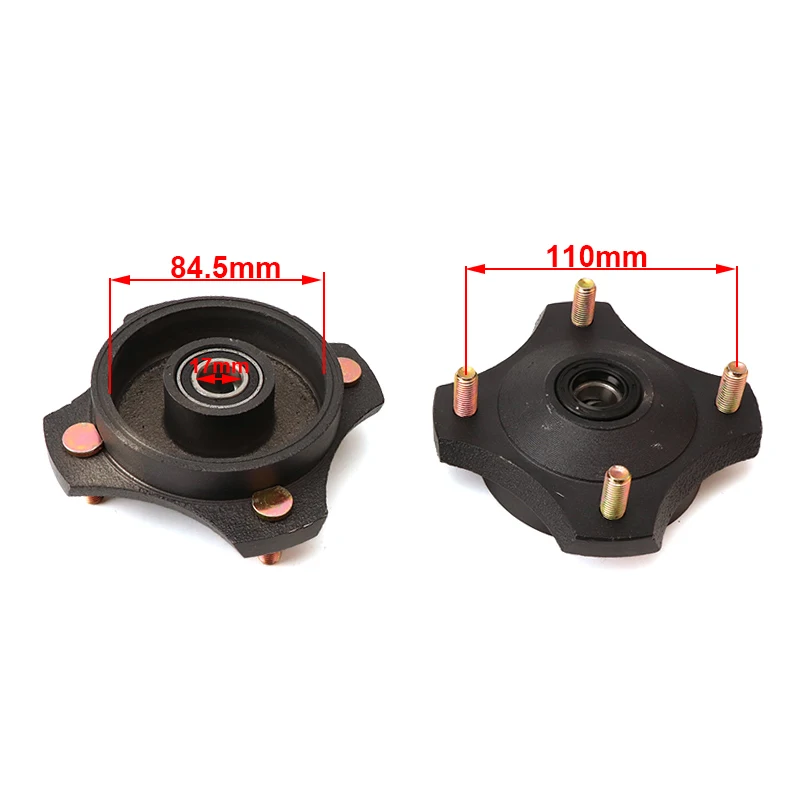 110mm M10*4 스터드 드럼 브레이크 어셈블리 브레이크 드럼 휠 허브 ATV 고카트 UTV 버기 쿼드 바이크 오프로드 차량 ATV 액세서리