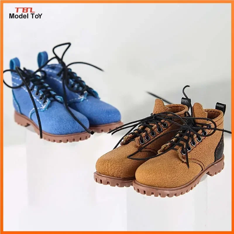 1/6 Scale Male Sand Solid Boots Casual British Martin Shoes Model Fit for 12in Detachable Foot Doll Action Figure Toy