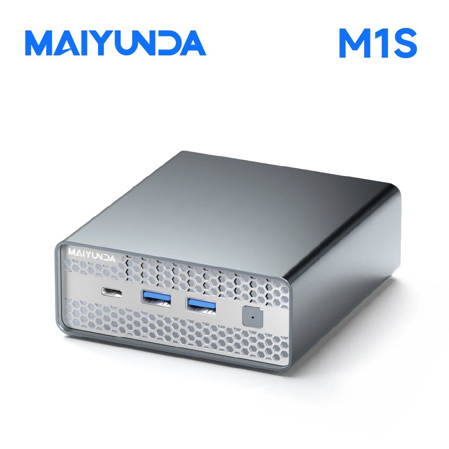 MAIYUNDA M1S Intel N100/N150 كمبيوتر صغير Windows11 Pro DDR5 4800MT/s 4 * M.2 SSD RJ45 4k HD سطح المكتب لتقوم بها بنفسك NAS المضيف لا Wifi/BT حافظة معدنية