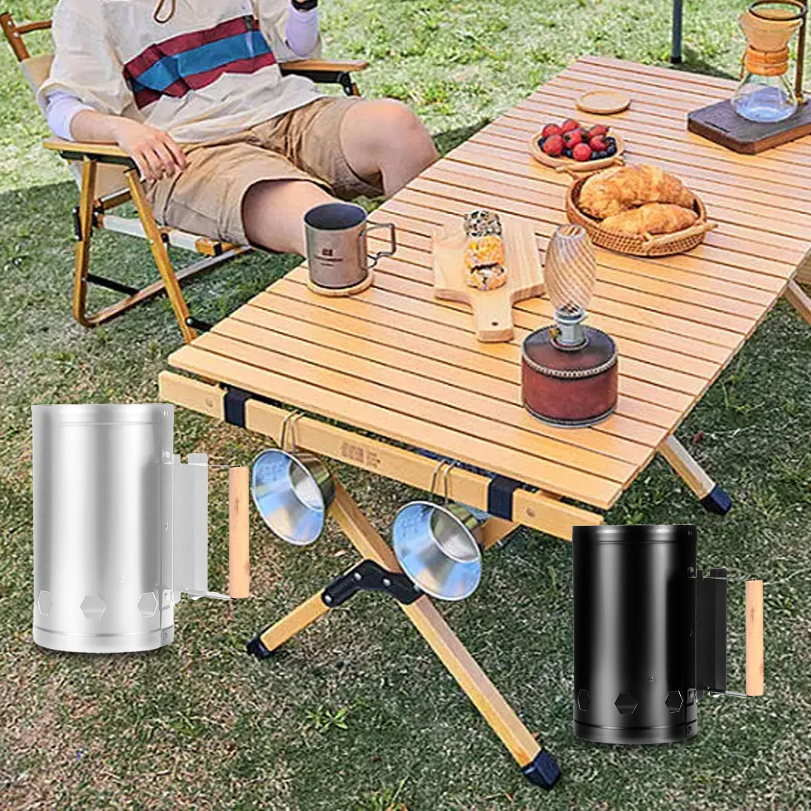 

Стартер для розжига угля из жаропрочной нержавеющей стали, быстрый стартер-контейнер для приготовления на открытом воздухе