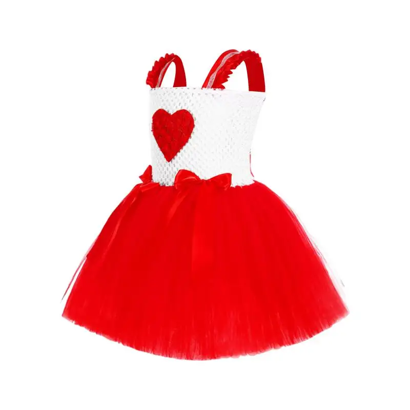 

Little Girl Sleeveless Dresses Kids Summer Casual Dresses With Heart Headband Sparkling Heart Pattern Sleeveless Party Dresses