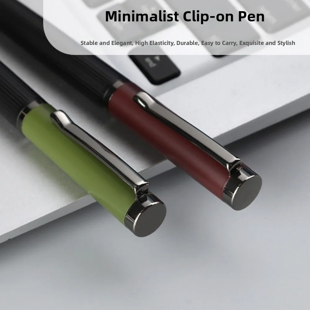 Metal Ballpoint Pen Morandi Color Rotating Roller Ball Pen Smooth Writing with Pen Clip Office Signing Pen For Men Women