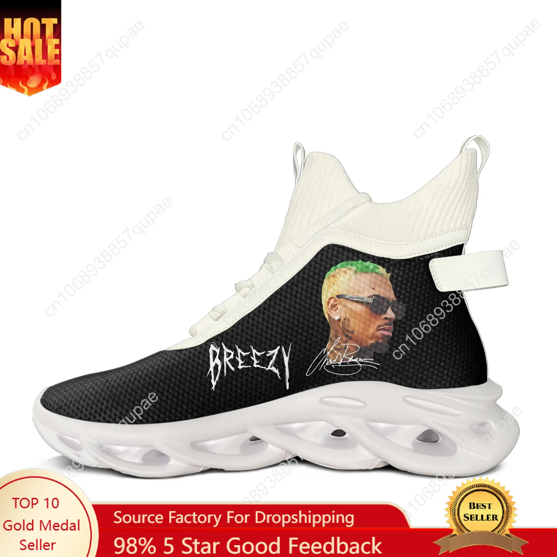 

Chris Brown High Top Flats Sneakers Hip Hop Rapper Men Women Sports Running Shoes High Quality Sneaker Mesh Footwear Custom Shoe