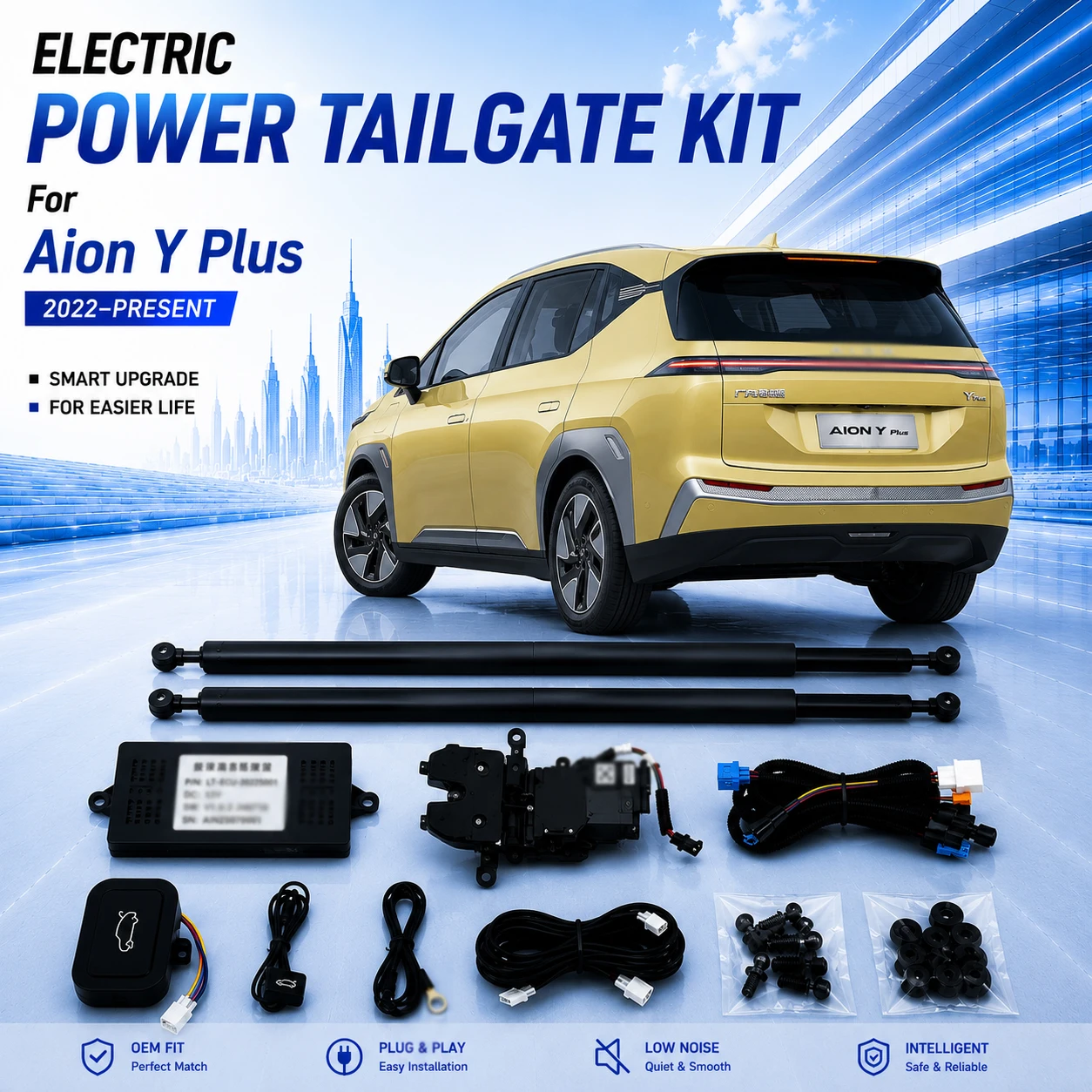 For Aion Y Plus Hycan Z03 Elaris Lenn Leo UMO 5 2022+ Electric Power Tailgate Kit Auto Open & Close OEM Style Easy Installation